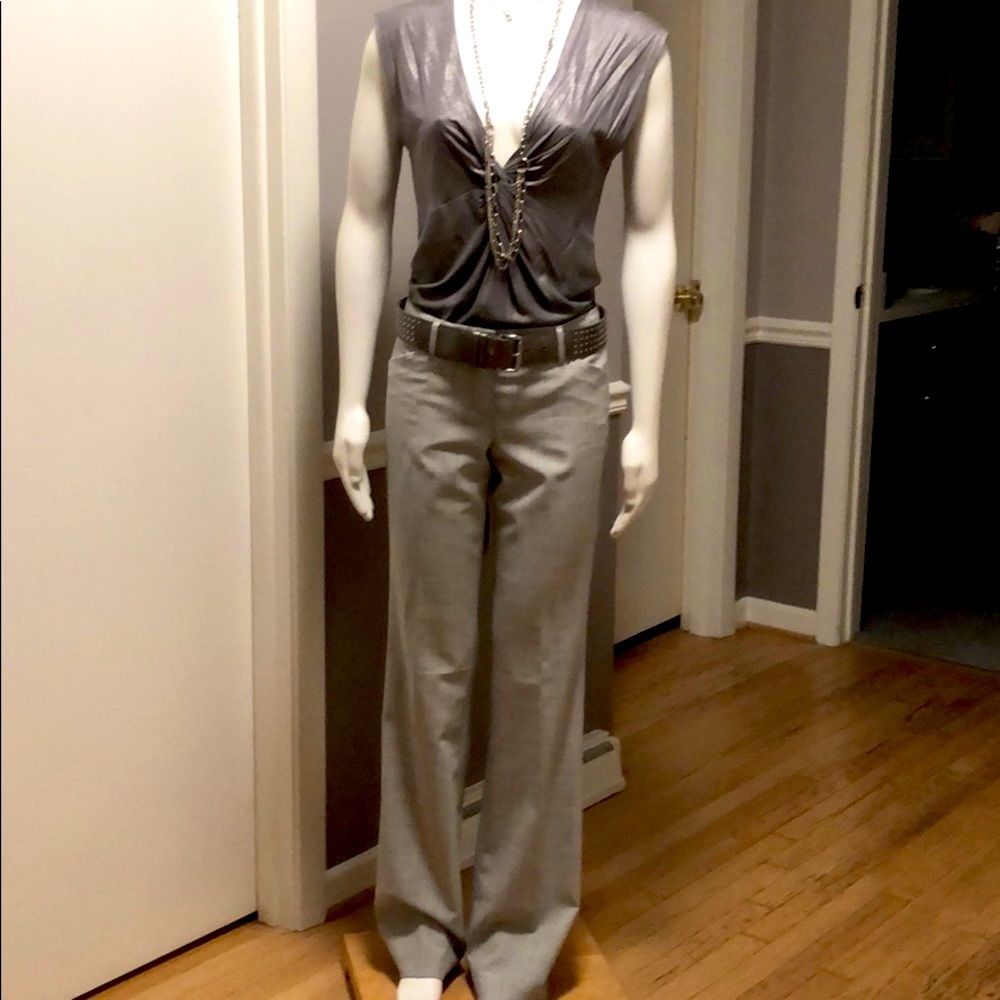 Express Design Studio Light Grey Editor Pants - image 1